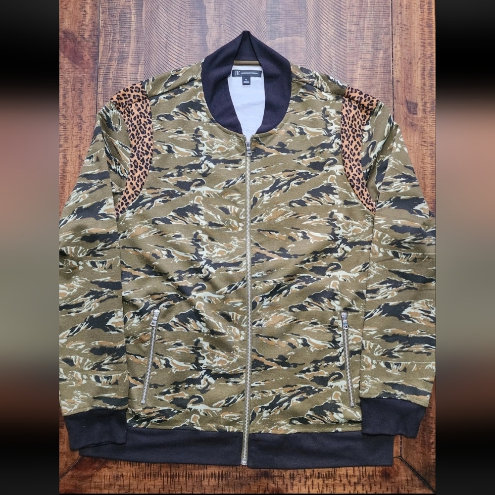INC International Concepts Mens Vices Abstract Camouflage Print Bomber Jacket XL